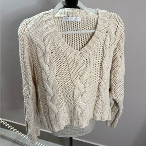 Altar’d State Cream Cable Knit Sweater